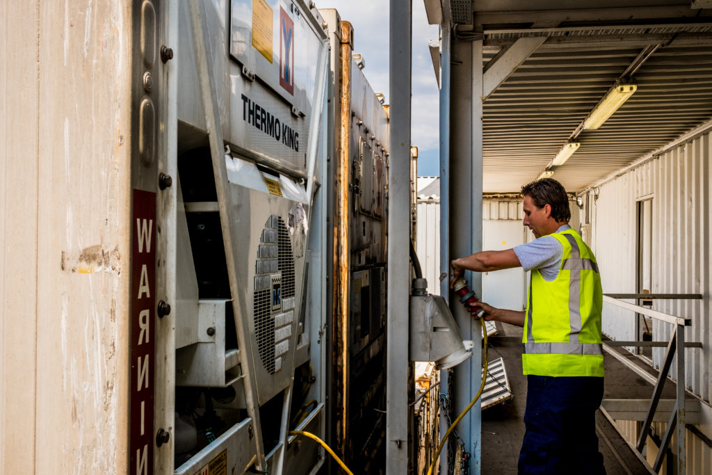 We test all reefer containers by means of a reefer PTI: Pre Trip Inspection.