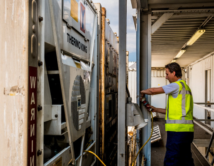 We test all reefer containers by means of a reefer PTI: Pre Trip Inspection.